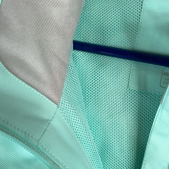 MCKINLEY Aquabase Hooded Jacket Aqua Green Water Resistant Zip Pockets Size M - Picture 7 of 16
